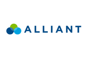 Logo with three colored overlapping circles followed by Alliant written in all caps on white background.